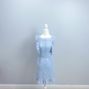 Floral Lace Mini Dress Ruffle • Fashiomo